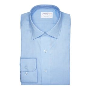 Lorenzo Uomo Regular Fit Perfect Blue Cotton Shirt